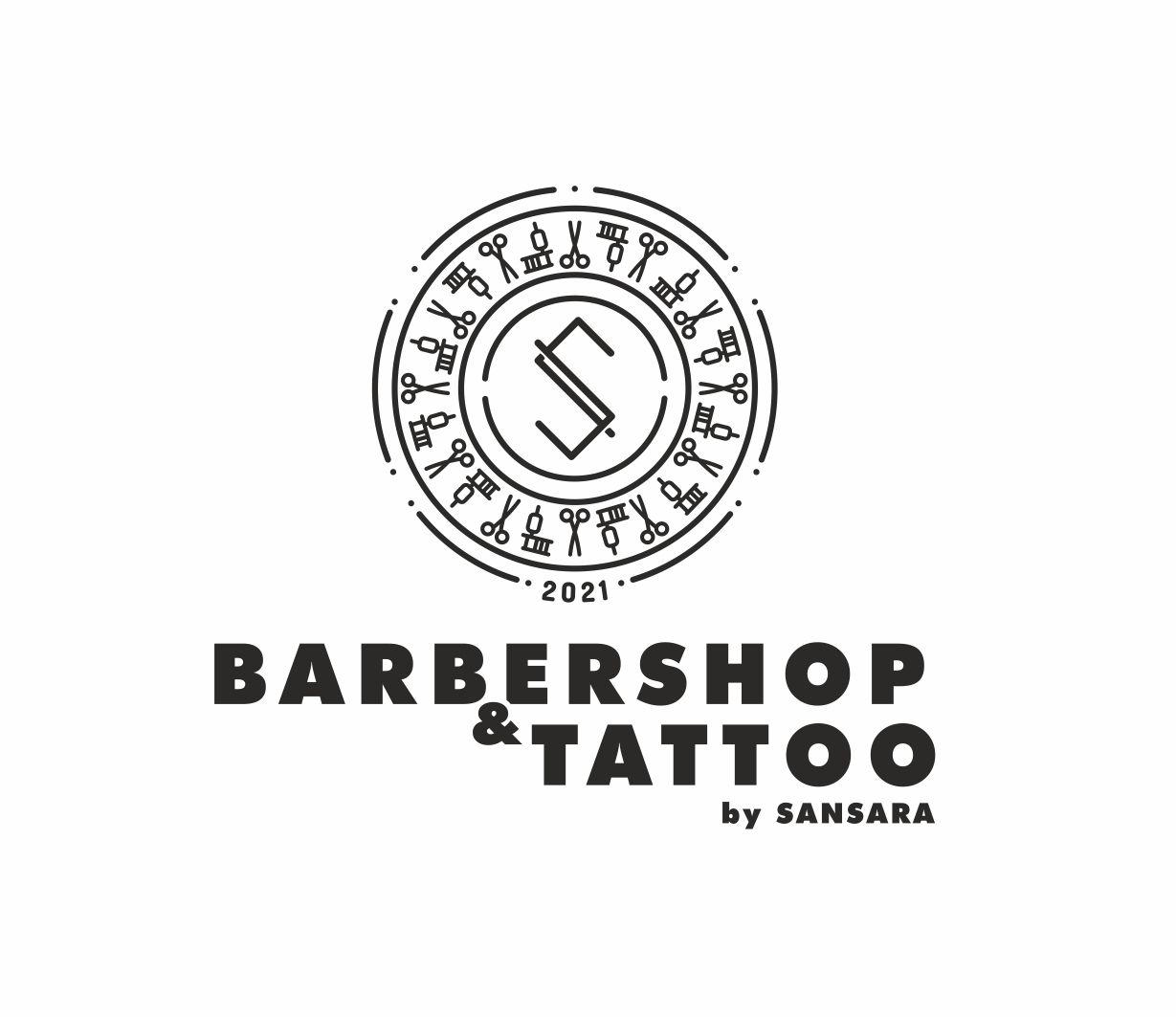 Logo Barbershop & Tattoo by Sansara 